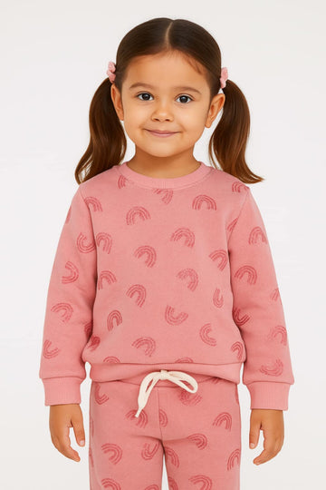 Rainbow Glitter Tracksuit - Pink