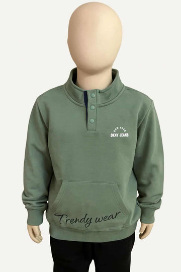 DKNY Sage Green Mock Neck Shirt