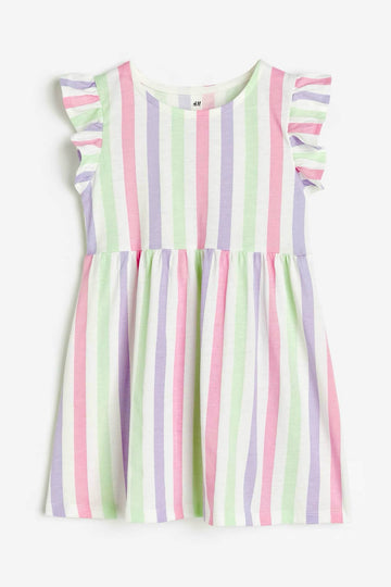 H&M Pastel Striped Frock β Soft, Sweet & Summer-Ready