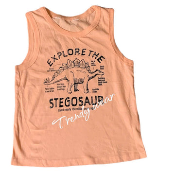H&M Peach Sando – Stegosaur Print (Cutlabel)