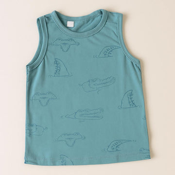 H&M Green Sando – All-Over Green Crocs Print (Cutlabel)