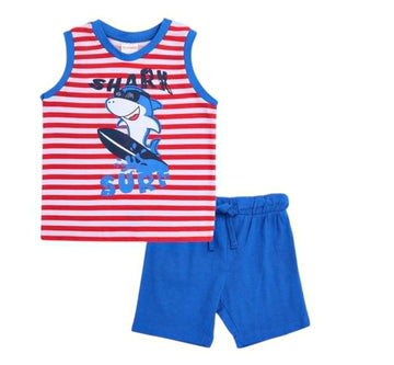 Prenatal Shark Tank Top Set – Red & Blue