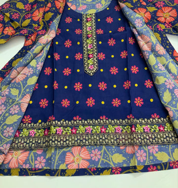 Girls' 2-Piece Jacket Style Dress (Lawn Fabric)