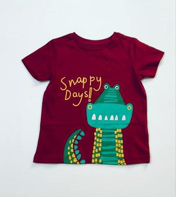 Mothercare 'Snappy Days' Maroon T-Shirt