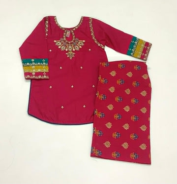 Peru Fuchsia 2-Piece Lawn Dress – Embroidered Festive Wear