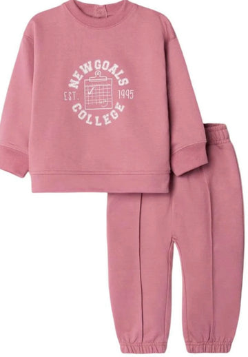 Blush Pink 2-Piece Tracksuit - "New Goal"