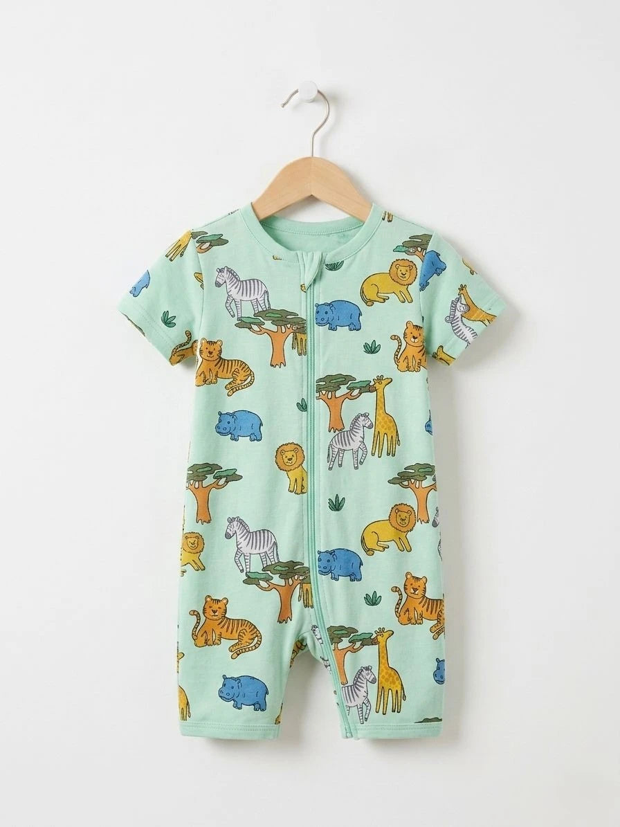 Lindex Green Jungle Romper