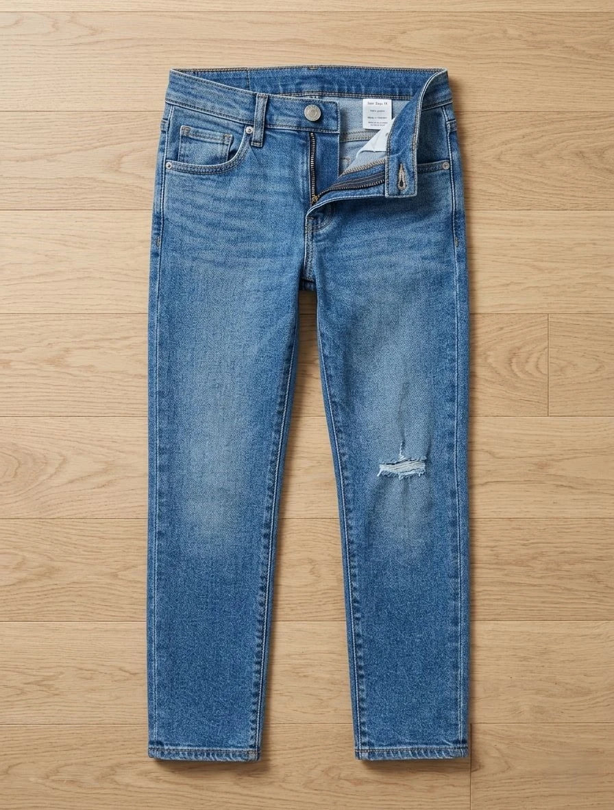 GAP Boys Mid Blue Knee Distress Pants