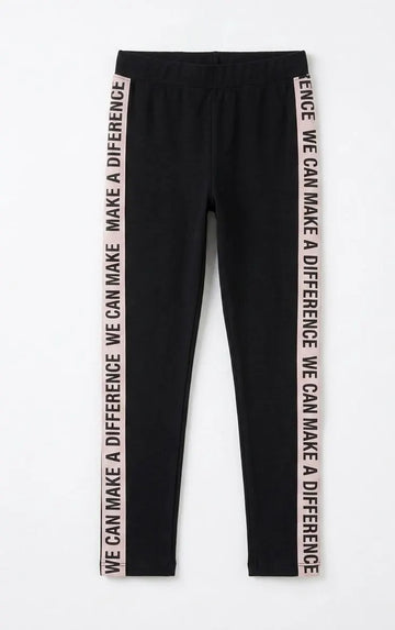 Pepco Girls Capri Tights – Black & Dusty Pink 🖤💗