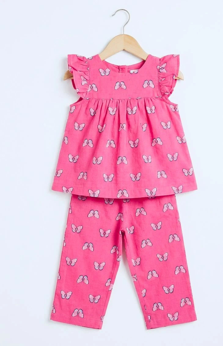 Wow Kids Co-Ord Set – Strawberry Pink Butterfly 🍓🦋