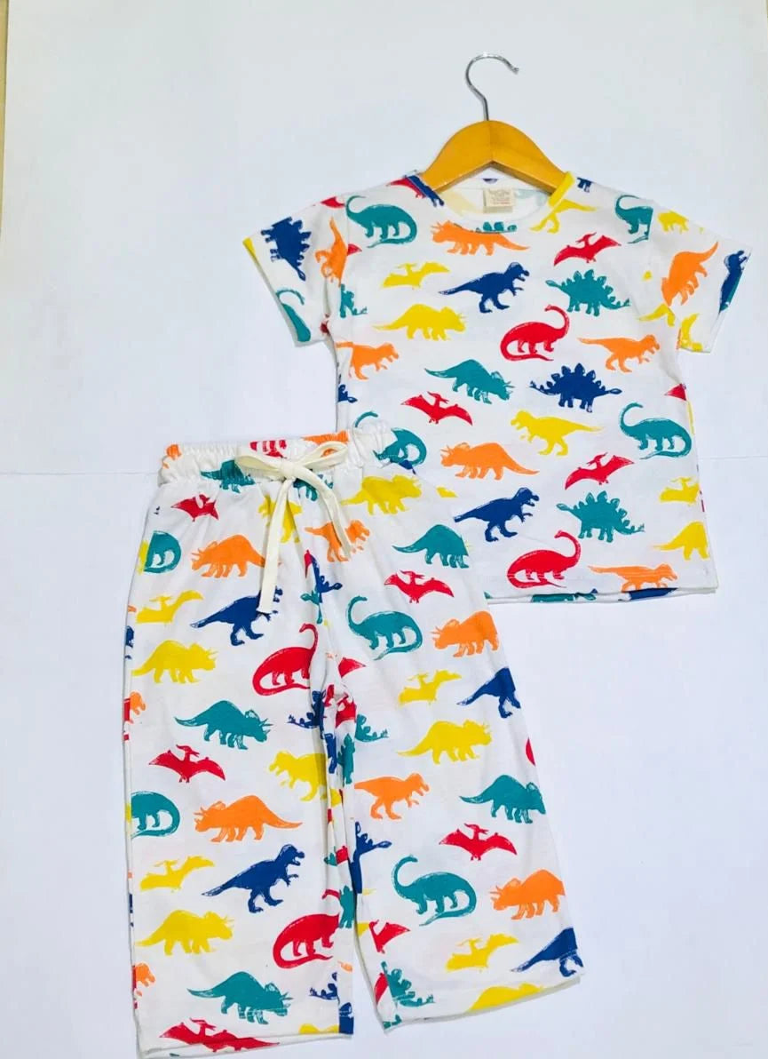 Wow Kids Dino Print Lounge Wear Set