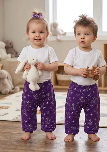 LC Waikiki Purple Cotton Trousers (Unisex)