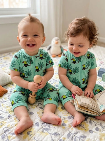 Lindex Green Toucan Romper