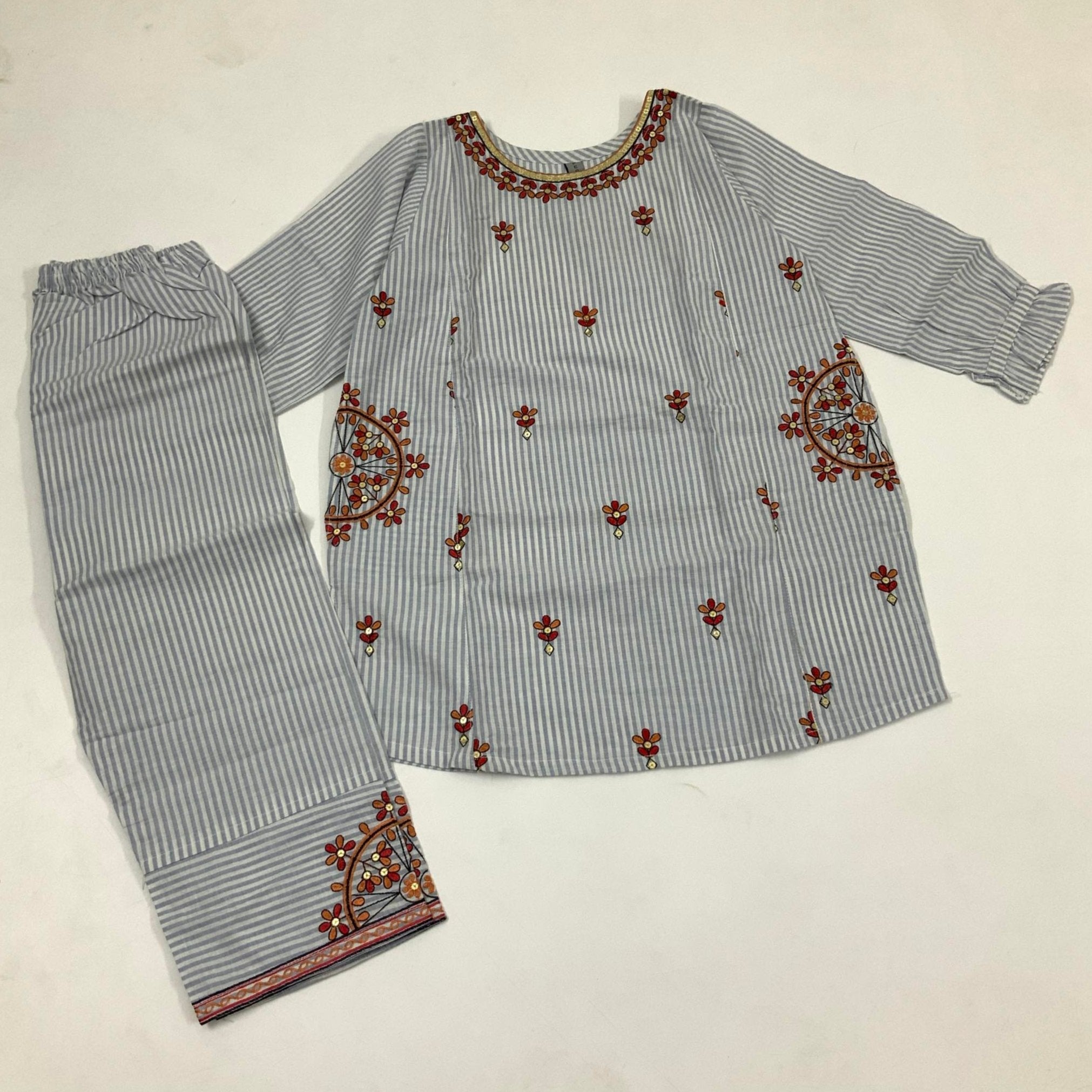 Peru 2 Pc Embroidery Dress