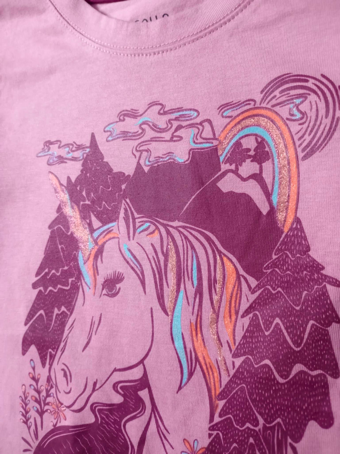 Fall Creek Unicorn Glitter Top