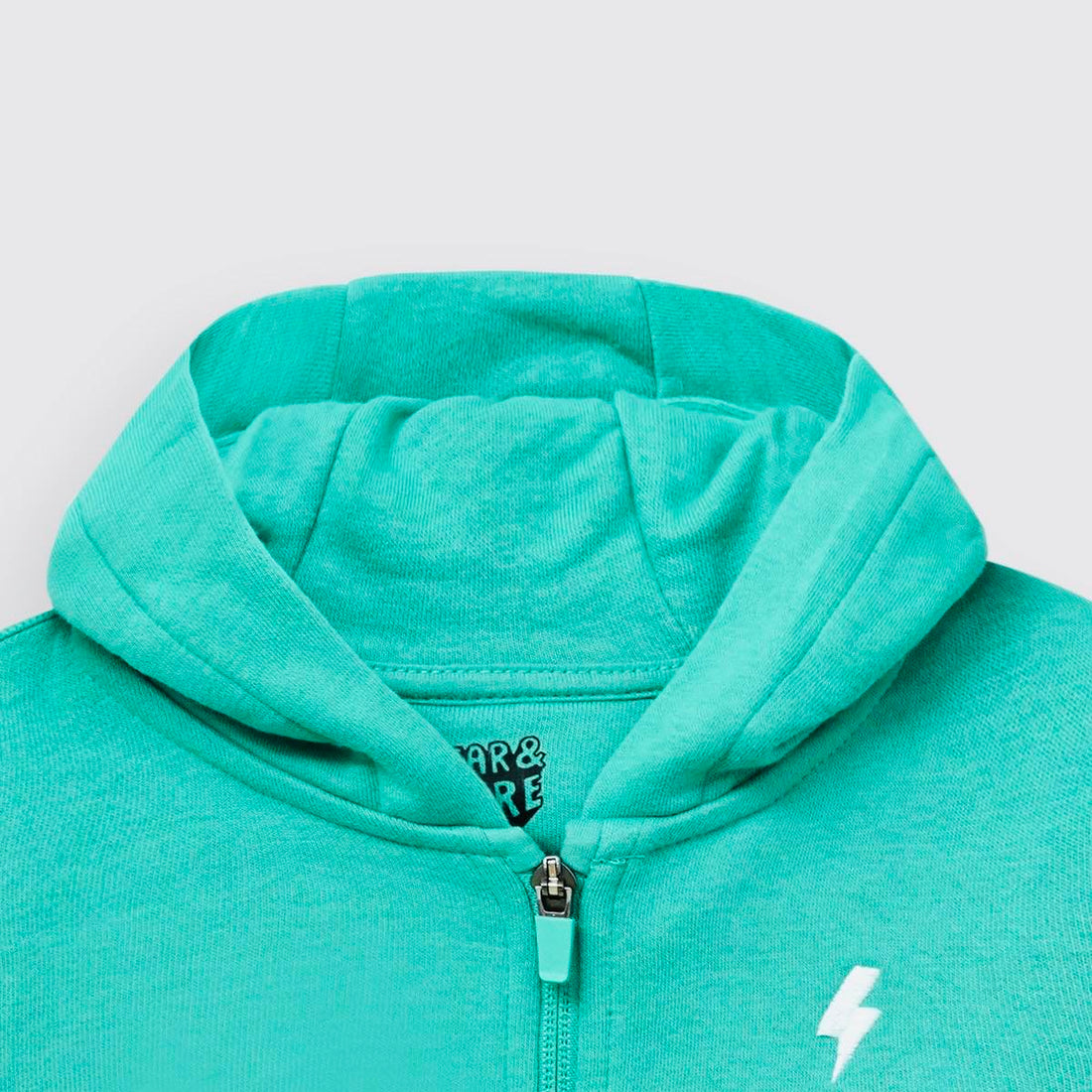 Turquoise Zipper Hoodie for Kids