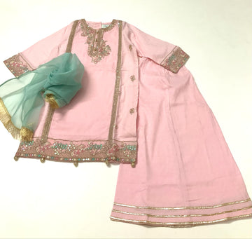 Al Qaswa 3-Piece Powder Pink Dress