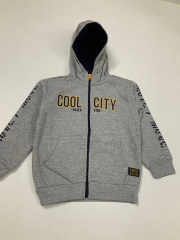 Grey Cool City Zipper