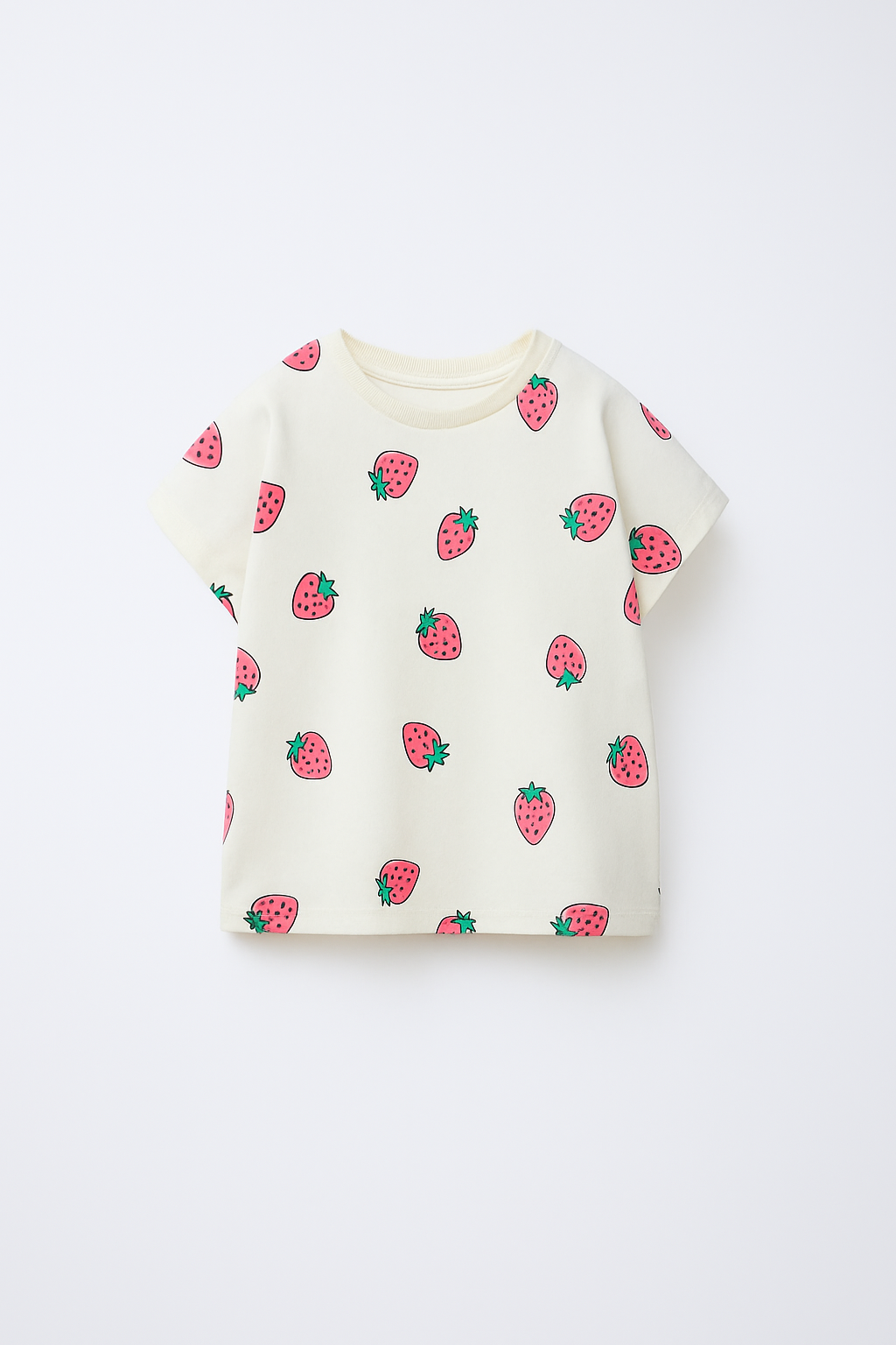ZARA Strawberry Print Cotton Top (Cutlabel)