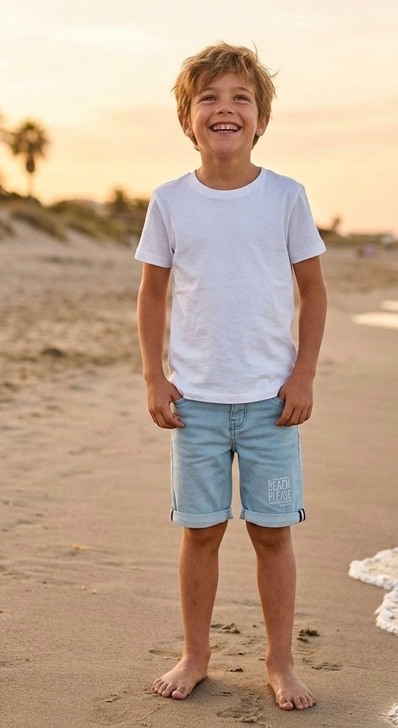 👖 Ice Blue Denim Shorts by Bacha Party