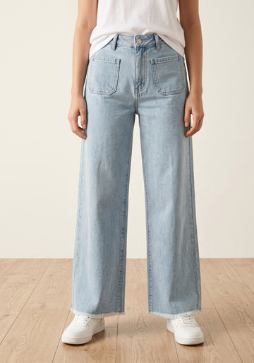 Zara Ice Blue Baggy Denim Pants