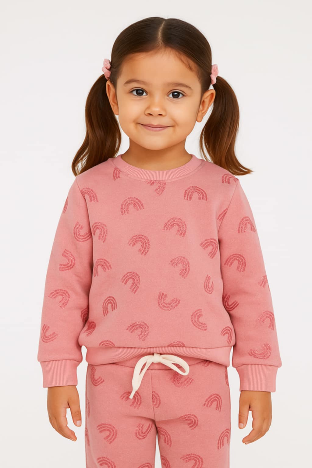 Rainbow Glitter Tracksuit - Pink