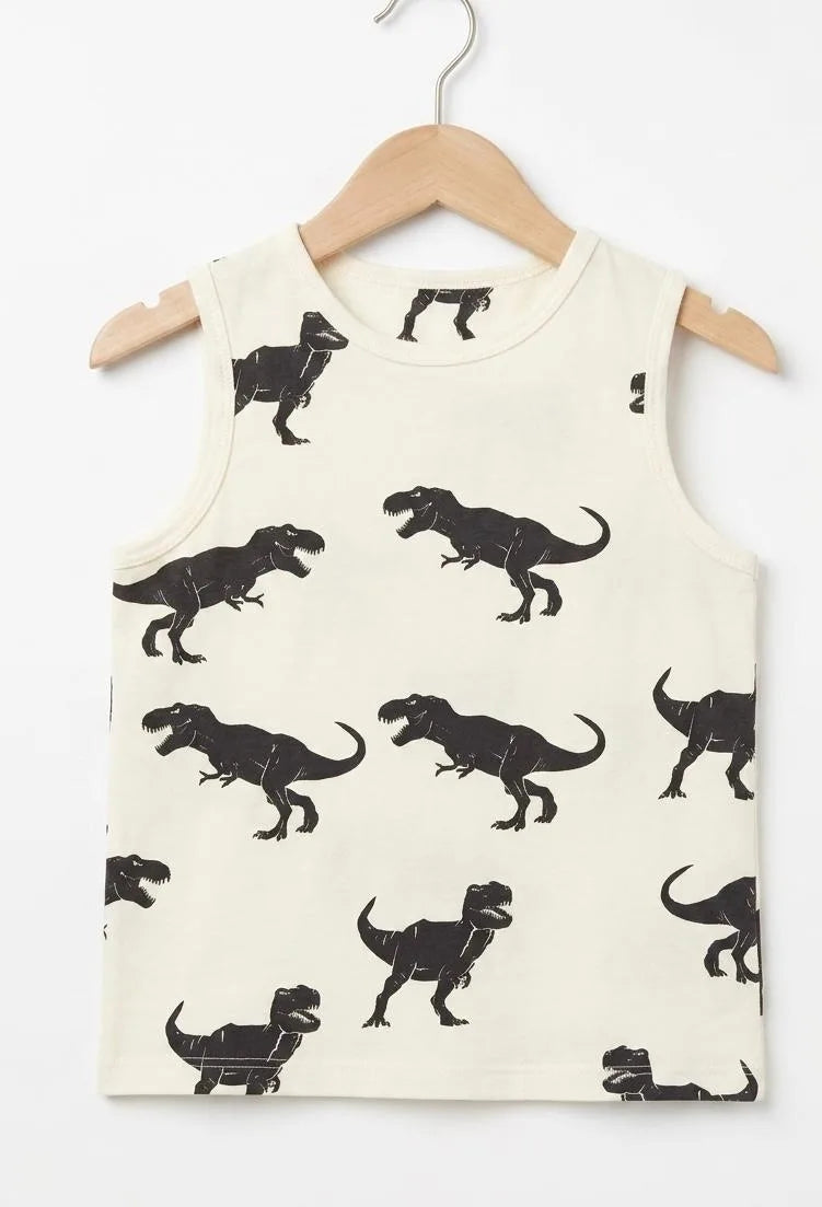 H&M White Dino Sando Top - Cut label