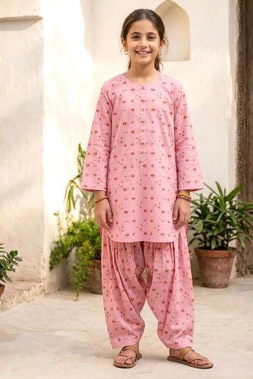 Peru Farshi Shalwar Dress – Milky Pink 🌸