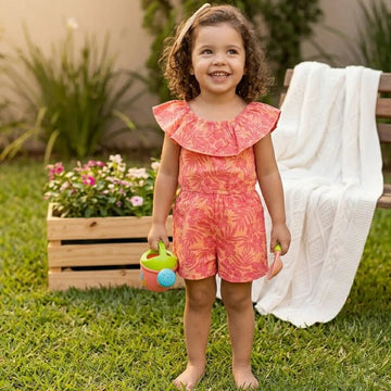 Matalan Pink Leaf Playsuit