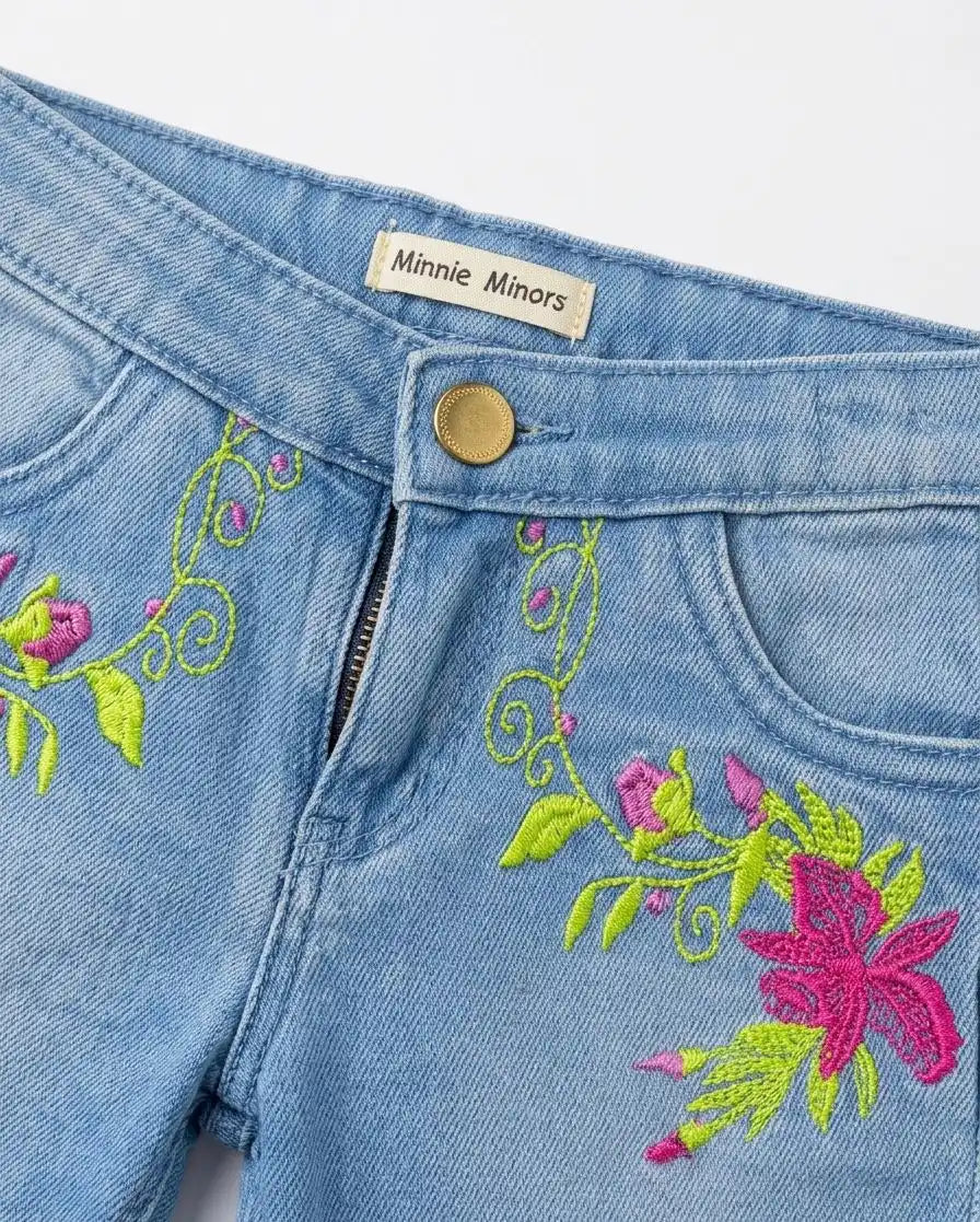 Minnie Minor Embroidery Shorts for Girls