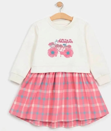 Lily Winter Pink Checker Frock