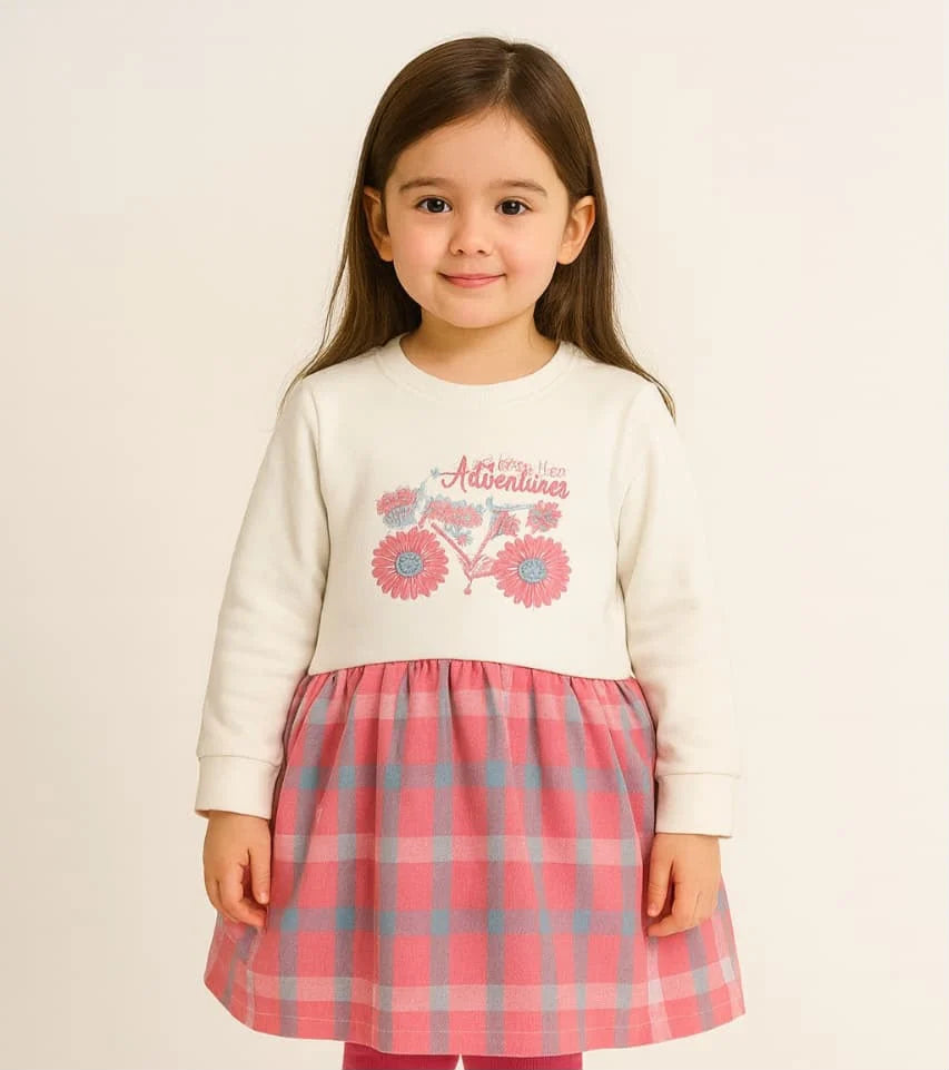 Lily Winter Pink Checker Frock
