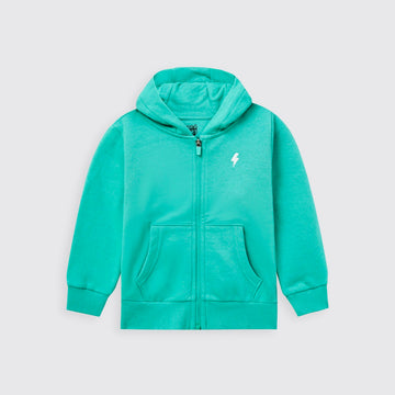 Turquoise Zipper Hoodie for Kids