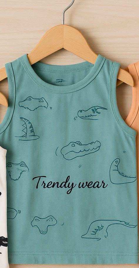H&M Green Sando – All-Over Green Crocs Print (Cutlabel)