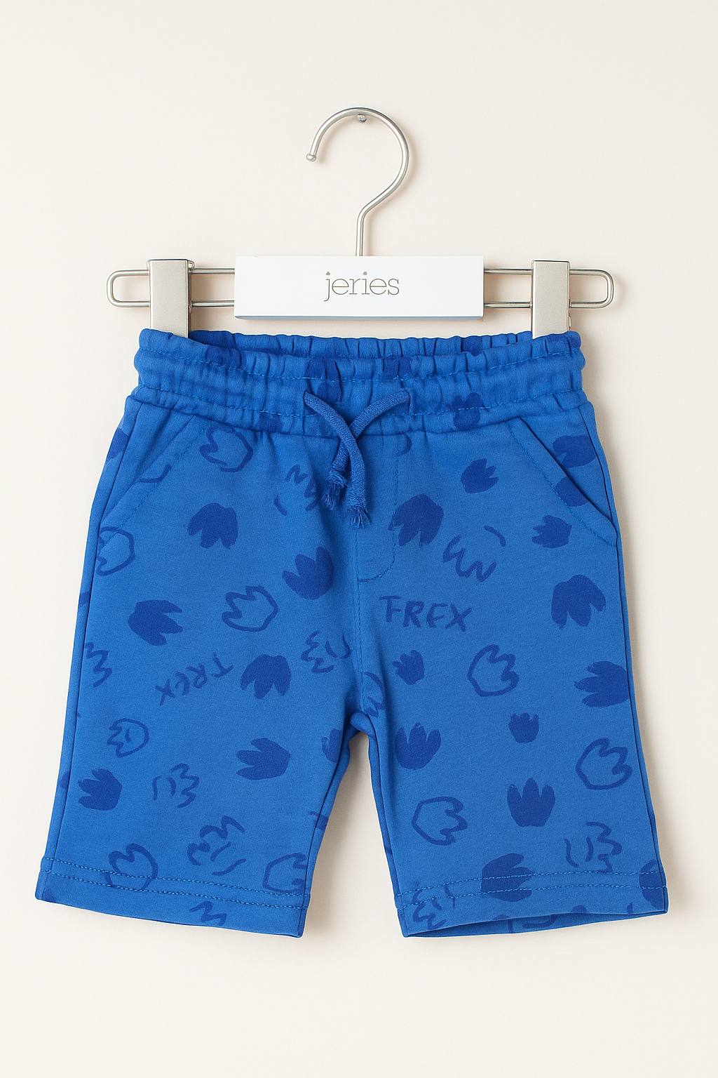 Blue Paw Print Terry Shorts