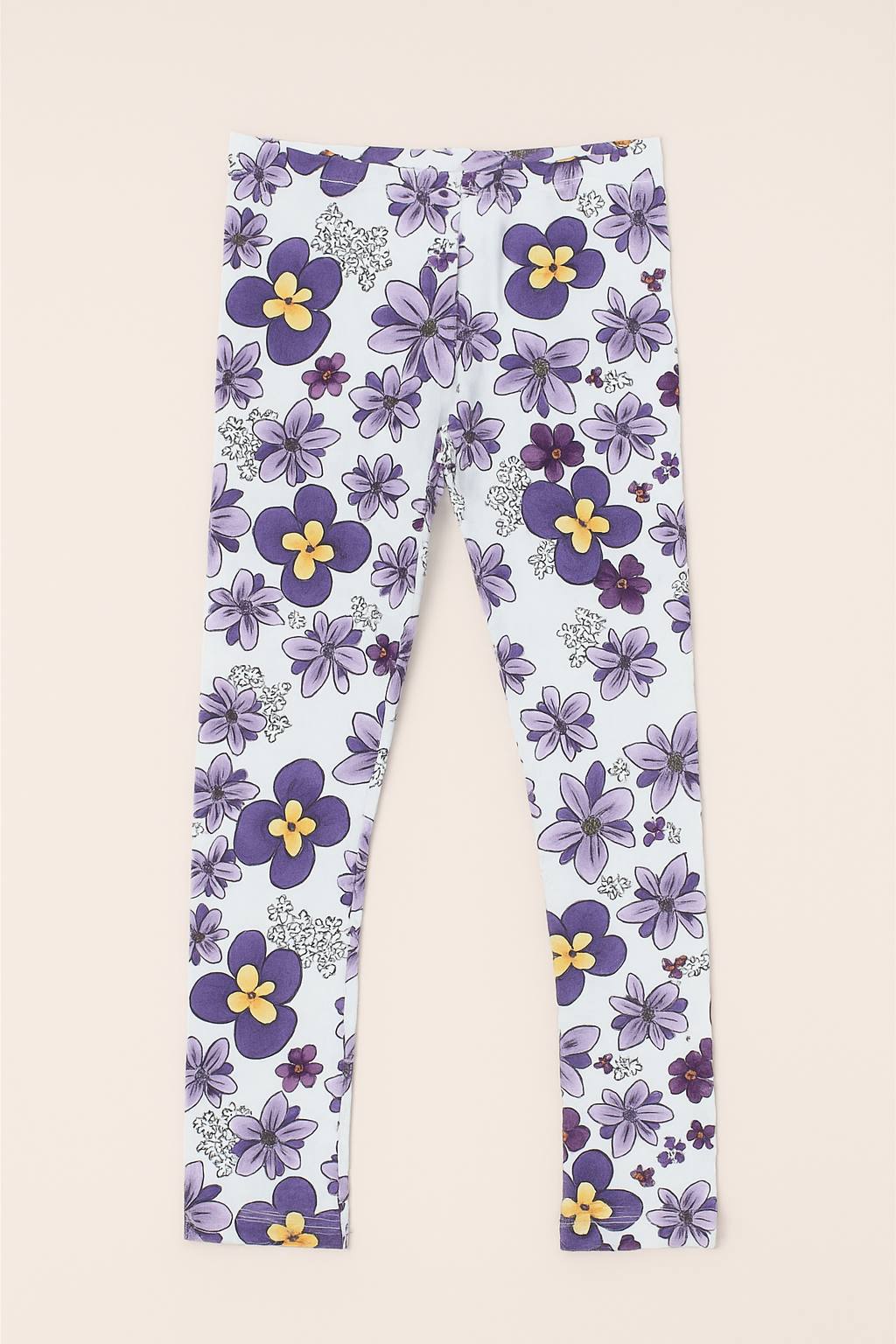 Pepco Girls Purple Floral Tights