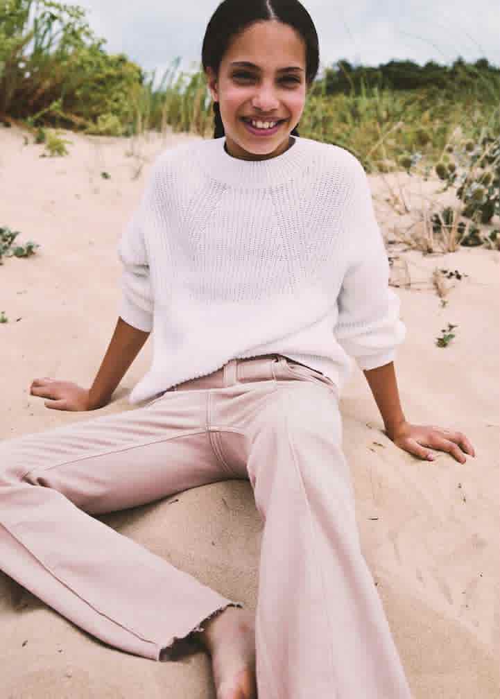 Mango Girls High-Waisted Flared Pants