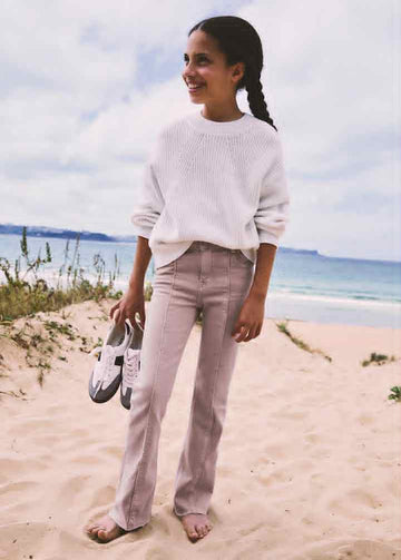 Mango Girls High-Waisted Flared Pants
