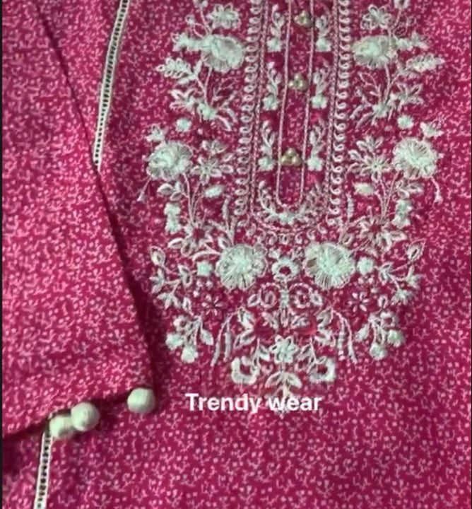 Al Qaswa pink plazzo dress (3pc)