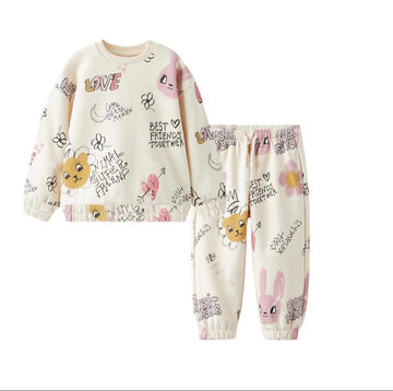 Zara 2-Piece Tracksuit - Best Friends & Bunny Print