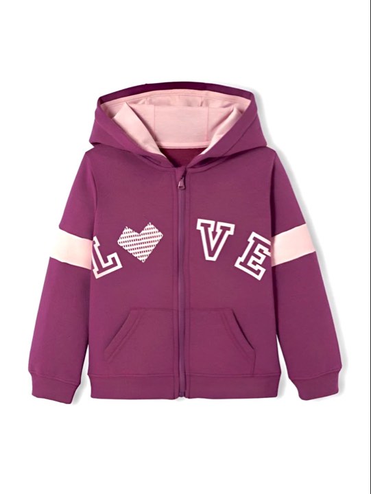 Vertbaudet Fuchsia Pink Zipper Hoodie