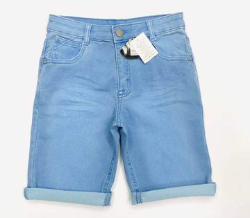 Ice Blue Denim Shorts (with Pockets)