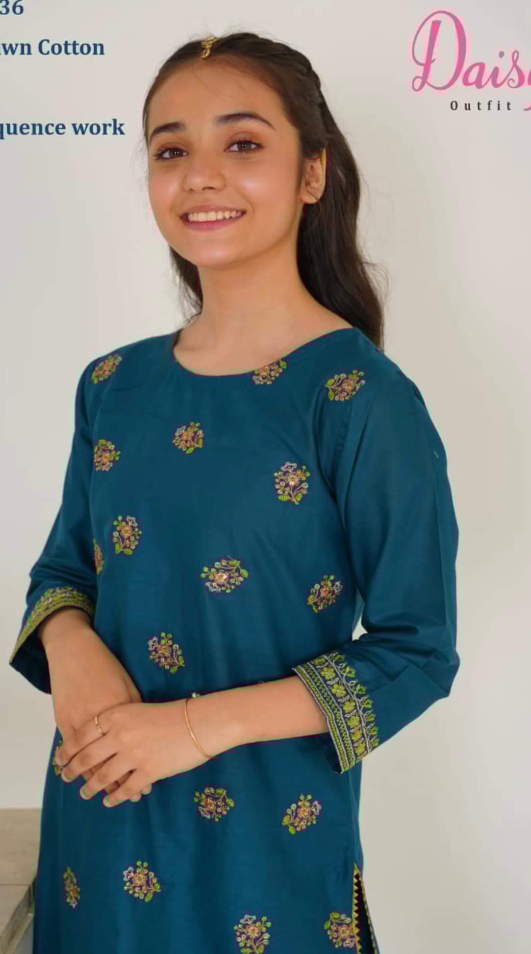 Teal Blue 2-Piece Dress