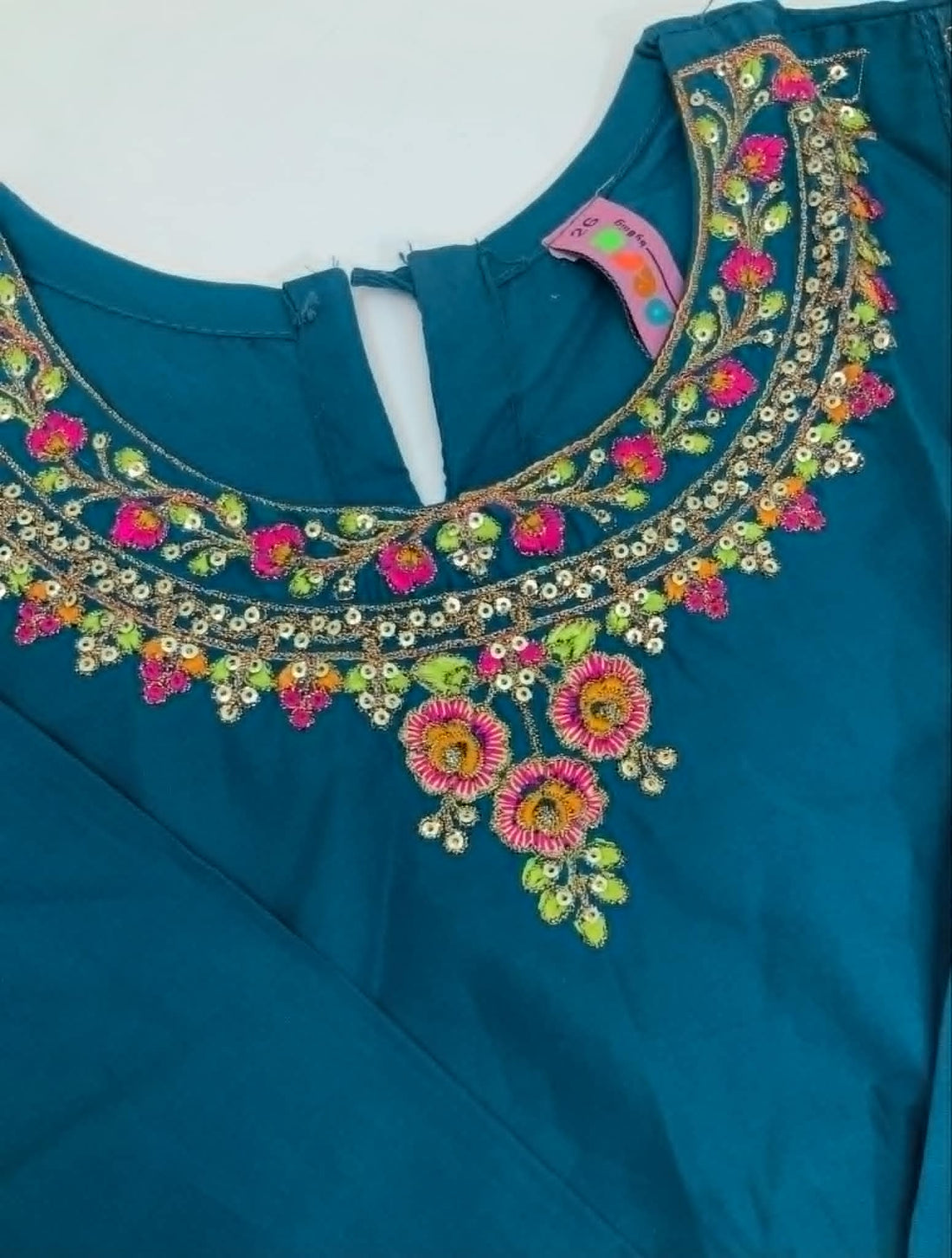 2-Piece Embroidered Zinc Dress