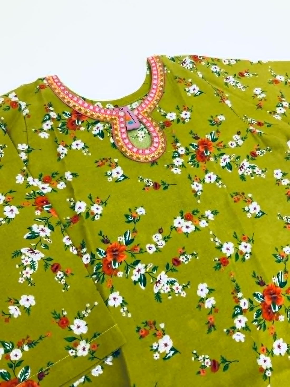 3-Piece Embroidered Koti Dress
