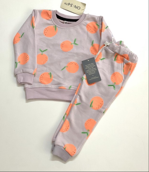 Orange Print Tracksuit - Lilac