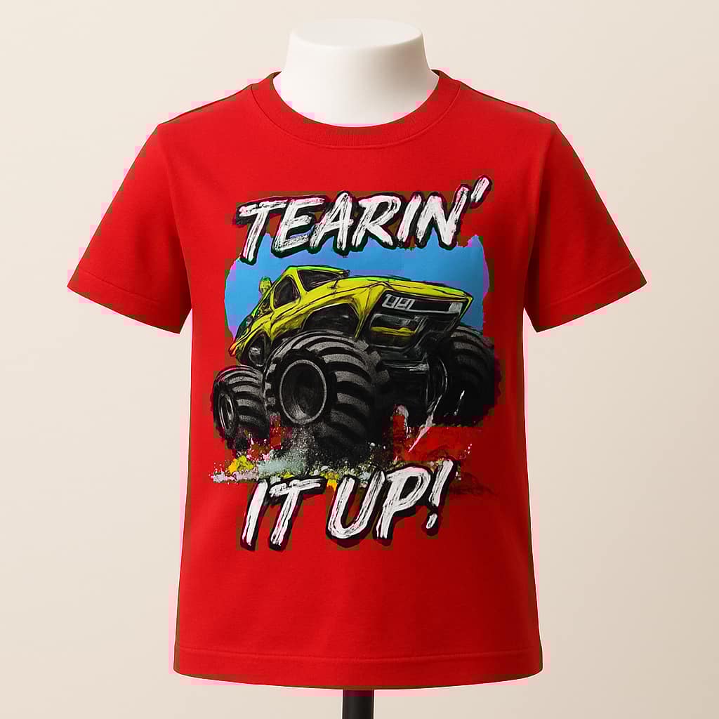 Red Highland Tee – Mud Track Graphic T-Shirt
