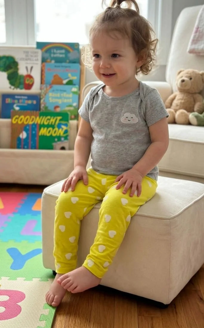 Sinsay Yellow Heart Printed Tights