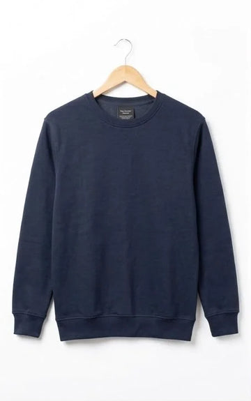 Solid Blue Fleece Sweatshirt