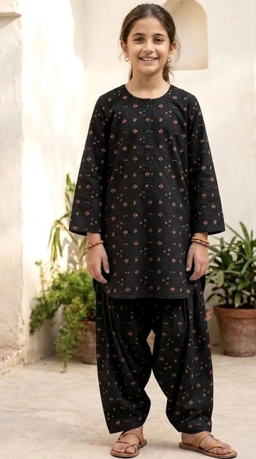 Peru Farshi Shalwar Dress – Black 🖤